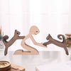 Ornamenti da tavolo con sculture in legno