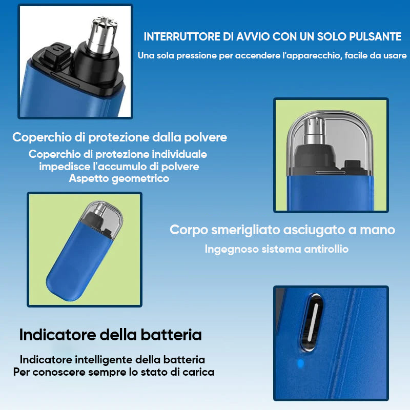 Tagliapeli portatile per il naso