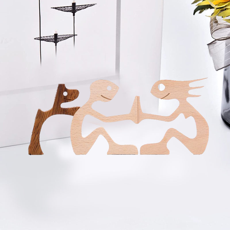 Ornamenti da tavolo con sculture in legno