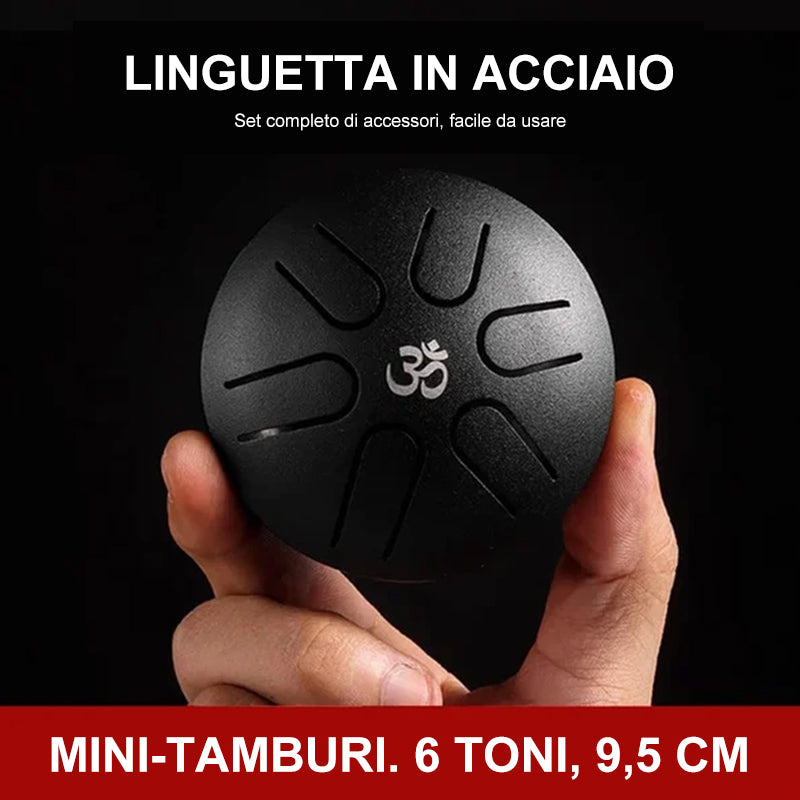 Mini tamburo per lingua in acciaio