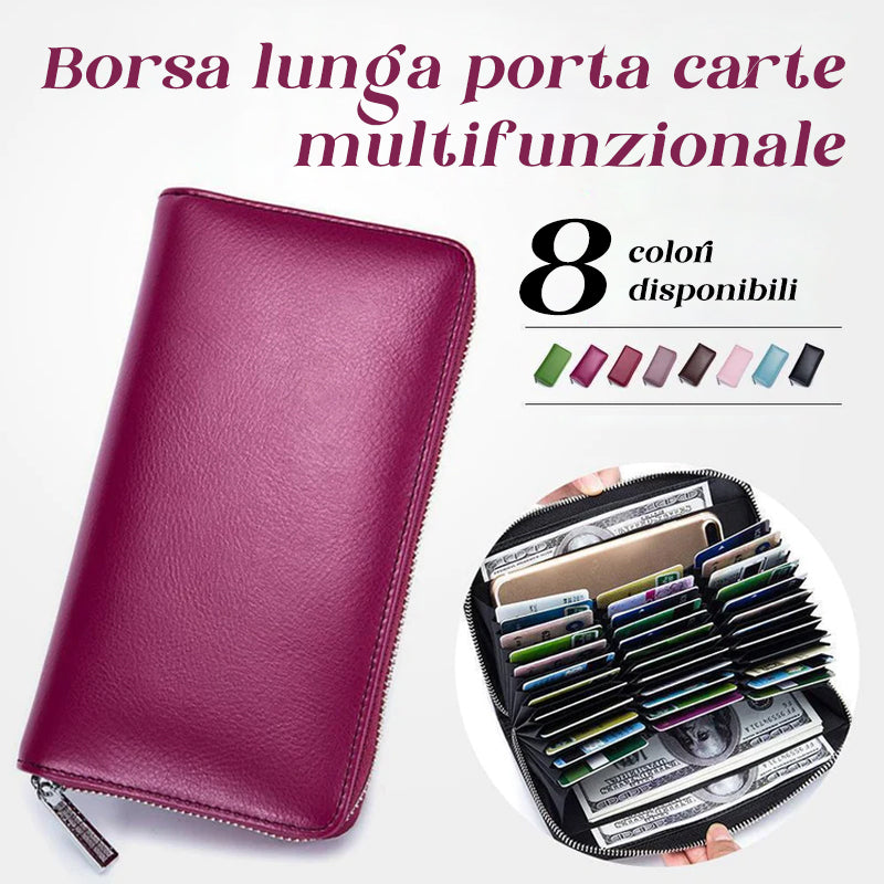 Borsa lunga porta carte multifunzionale