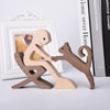 Ornamenti da tavolo con sculture in legno