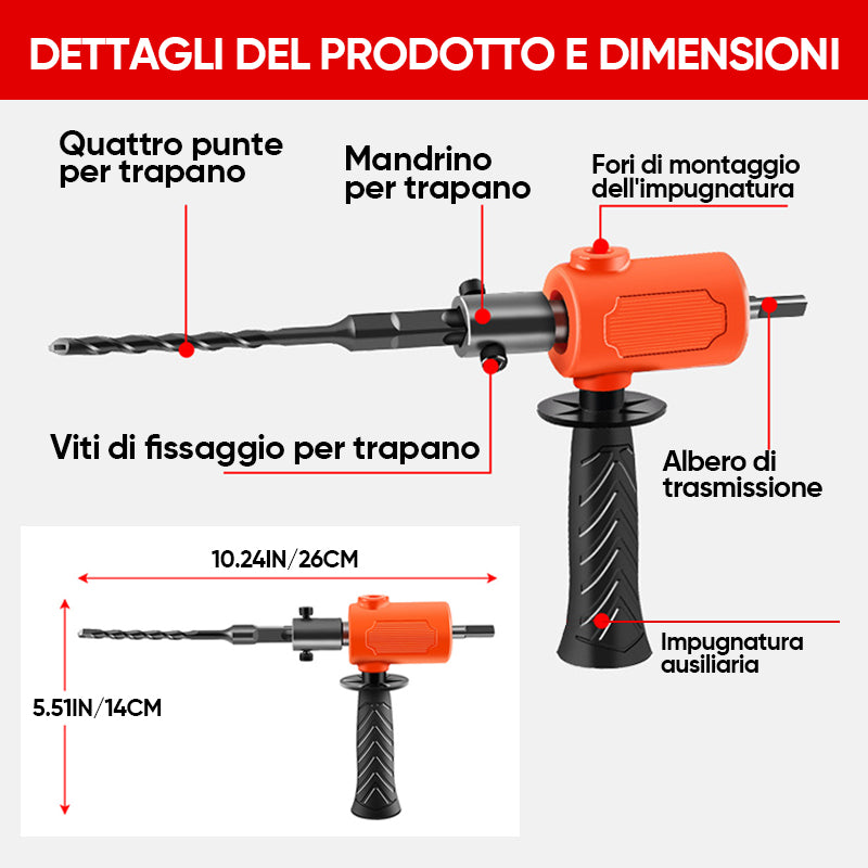 Testa di conversione dell'adattatore per prese elettriche portatili