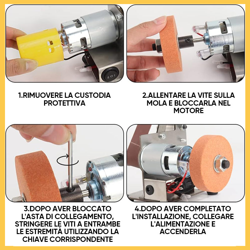 Mini Levigatrice Lucidatrice Multifunzione Elettrica 15°