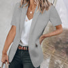 Blazer casual a maniche corte con collo a rever