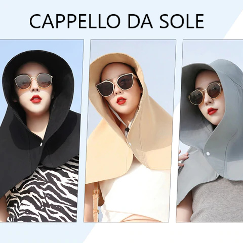 Cappello a secchiello con protezione UV da donna alla moda