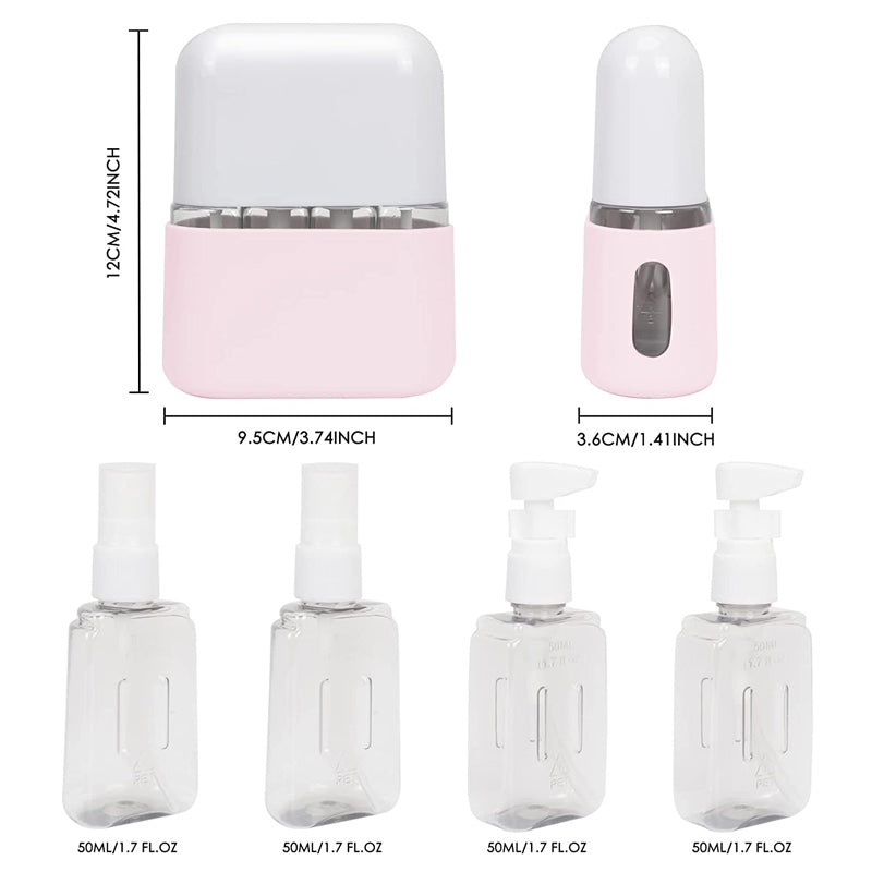 Set di flaconi da viaggio portatili con dispenser per shampoo
