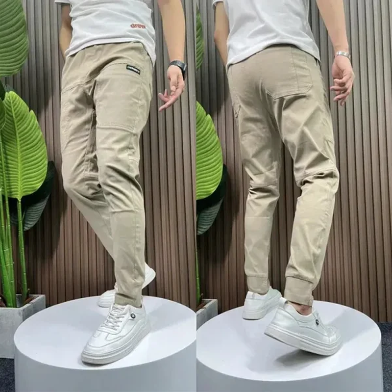 Pantaloni cargo multitasche da uomo ad alta elasticità