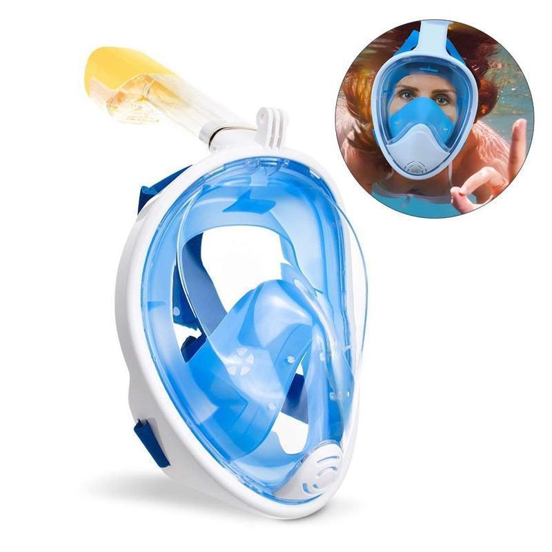 Maschera da snorkeling con vista sul mare a 180 °