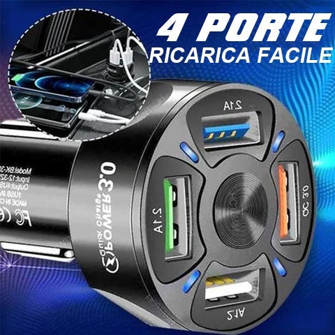 Porta di ricarica rapida 4-IN-1 per auto