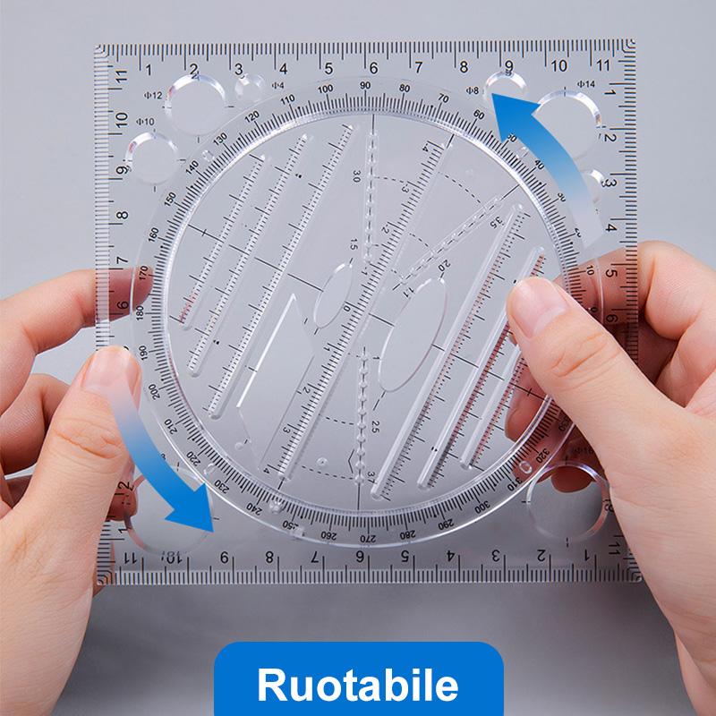 Righello di disegno multifunzionale