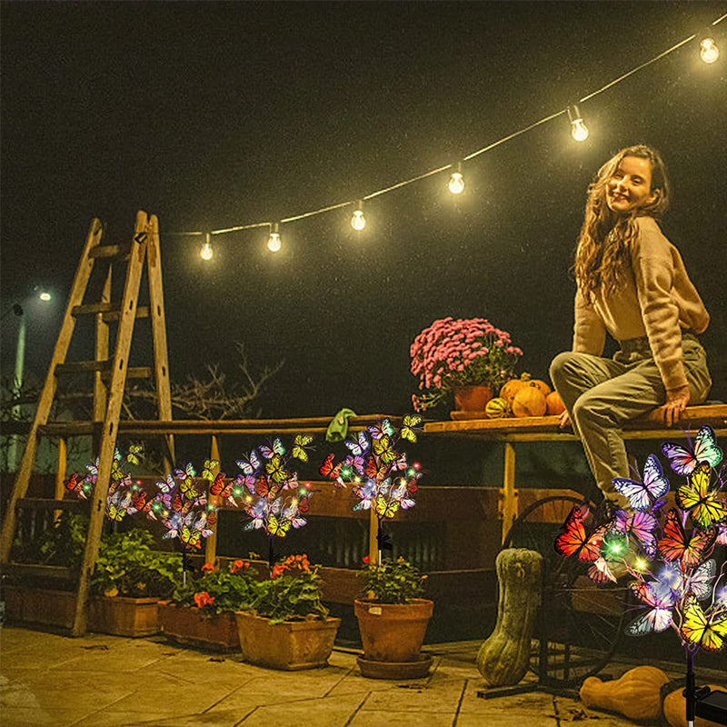 Luci da giardino a farfalla solare